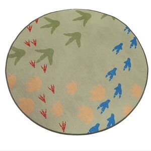 Dinosaur footprints rug 